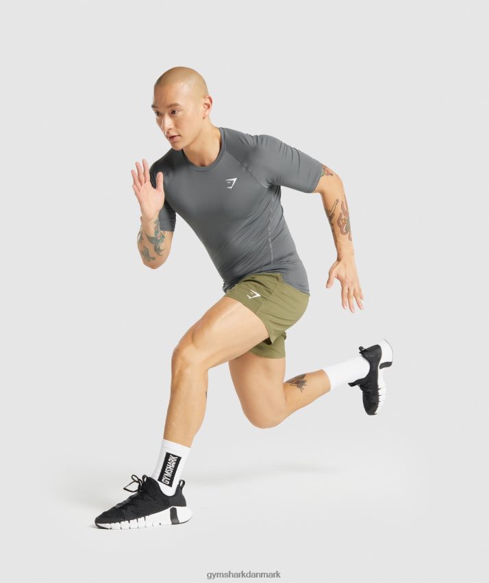 Mænd Gymshark element baselayer t-shirt N4ZDDN744 trækul