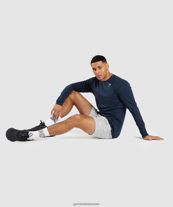 Mænd Gymshark essentiel langærmet t-shirt N4ZDDN702 flåde