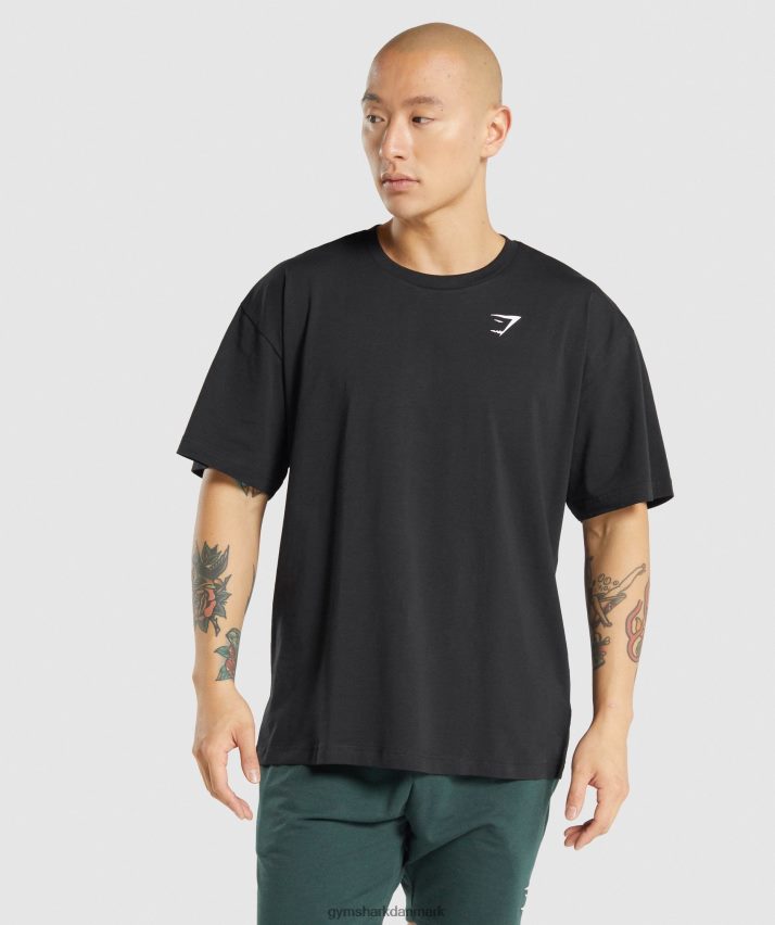 Mænd Gymshark essentiel oversize t-shirt N4ZDDN571 sort