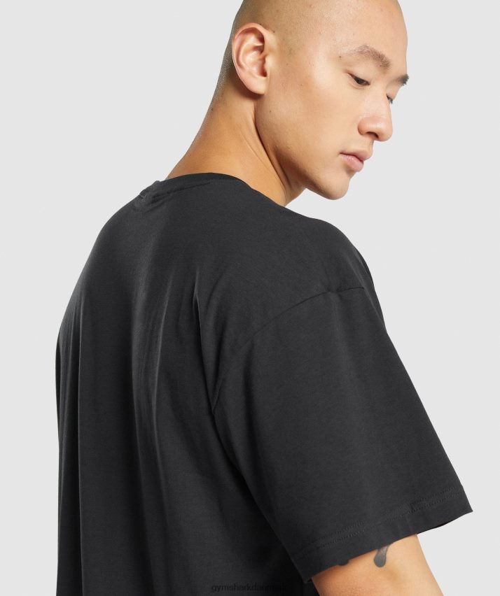 Mænd Gymshark essentiel oversize t-shirt N4ZDDN571 sort