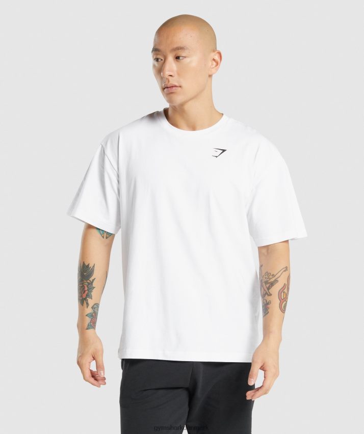 Mænd Gymshark essentiel oversize t-shirt N4ZDDN572 hvid