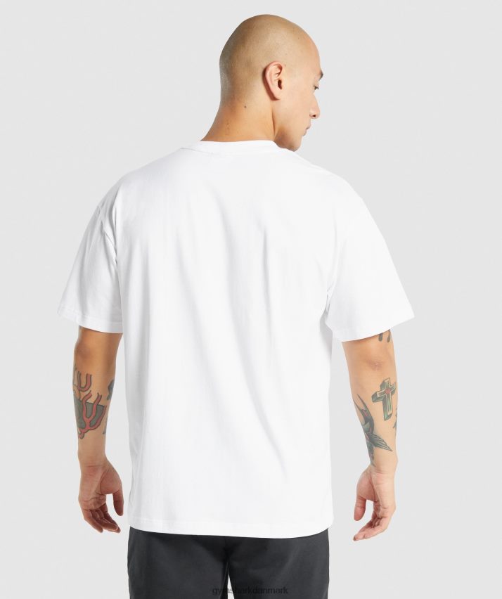 Mænd Gymshark essentiel oversize t-shirt N4ZDDN572 hvid