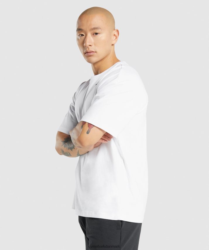 Mænd Gymshark essentiel oversize t-shirt N4ZDDN572 hvid