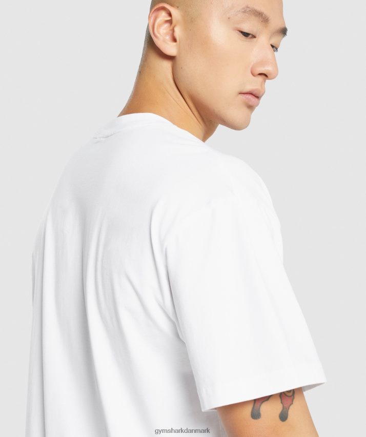 Mænd Gymshark essentiel oversize t-shirt N4ZDDN572 hvid