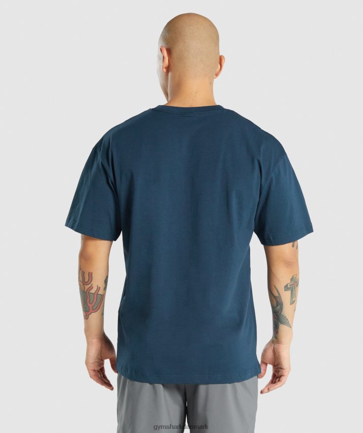 Mænd Gymshark essentiel oversize t-shirt N4ZDDN573 flåde