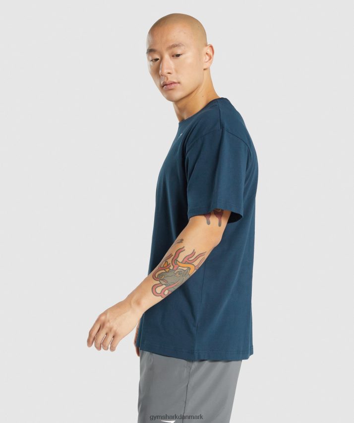 Mænd Gymshark essentiel oversize t-shirt N4ZDDN573 flåde