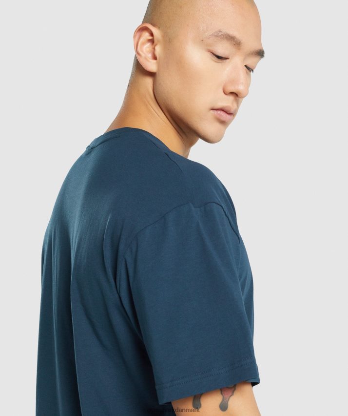 Mænd Gymshark essentiel oversize t-shirt N4ZDDN573 flåde