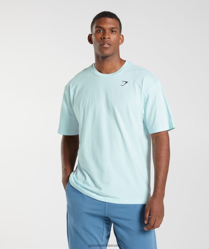 Mænd Gymshark essentiel oversize t-shirt N4ZDDN591 isnende blå