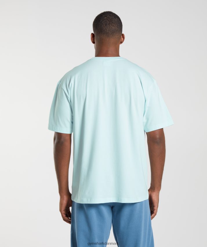 Mænd Gymshark essentiel oversize t-shirt N4ZDDN591 isnende blå