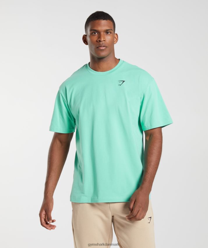 Mænd Gymshark essentiel oversize t-shirt N4ZDDN595 oxideret grøn