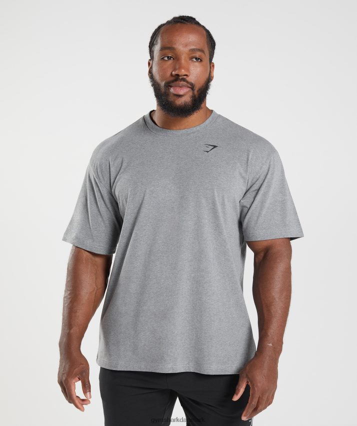 Mænd Gymshark essentiel oversize t-shirt N4ZDDN603 trækul mergel