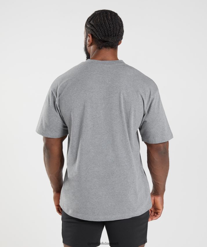 Mænd Gymshark essentiel oversize t-shirt N4ZDDN603 trækul mergel