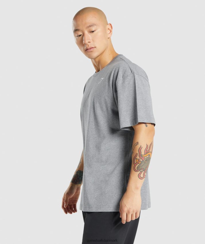 Mænd Gymshark essentiel oversize t-shirt N4ZDDN620 koksgrå mergel