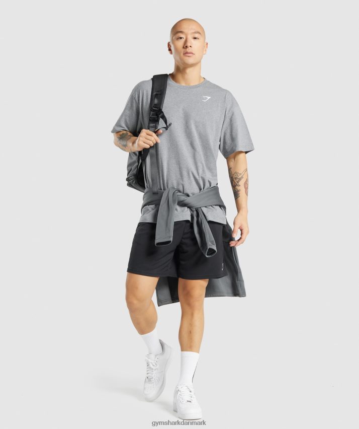 Mænd Gymshark essentiel oversize t-shirt N4ZDDN620 koksgrå mergel