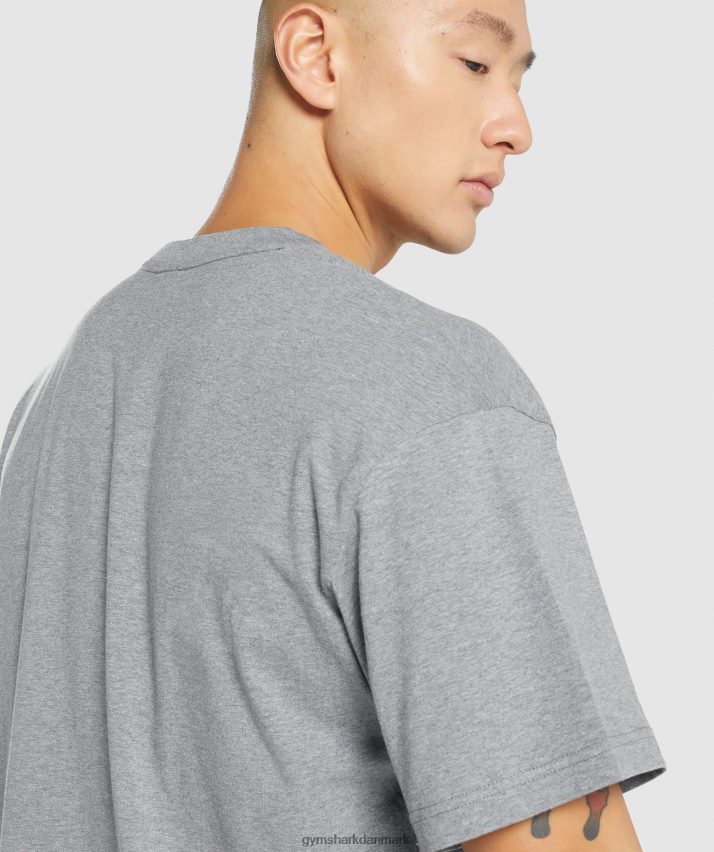 Mænd Gymshark essentiel oversize t-shirt N4ZDDN620 koksgrå mergel