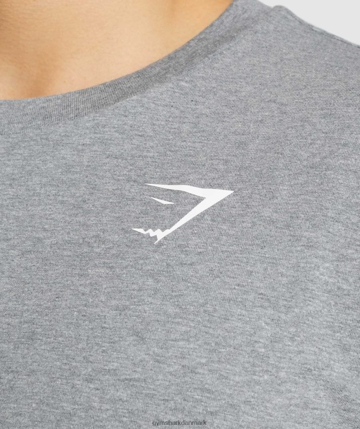 Mænd Gymshark essentiel oversize t-shirt N4ZDDN620 koksgrå mergel