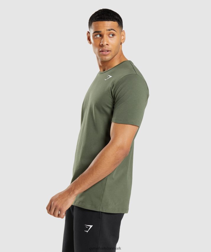 Mænd Gymshark essentiel t-shirt N4ZDDN656 kerne oliven