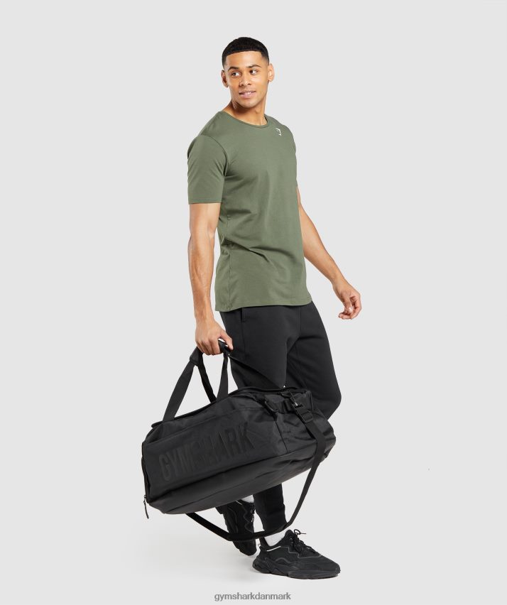 Mænd Gymshark essentiel t-shirt N4ZDDN656 kerne oliven