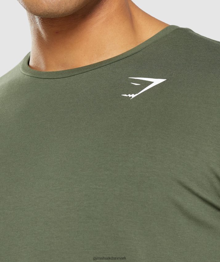 Mænd Gymshark essentiel t-shirt N4ZDDN656 kerne oliven