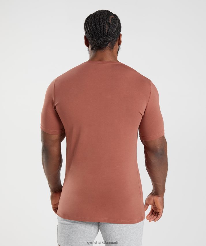 Mænd Gymshark essentiel t-shirt N4ZDDN670 rosenbrun
