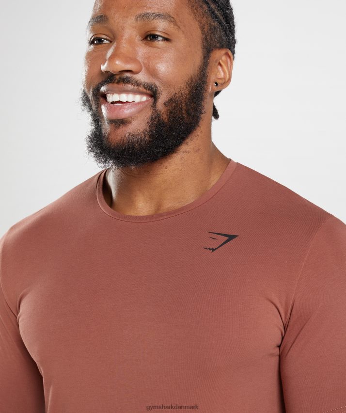 Mænd Gymshark essentiel t-shirt N4ZDDN670 rosenbrun
