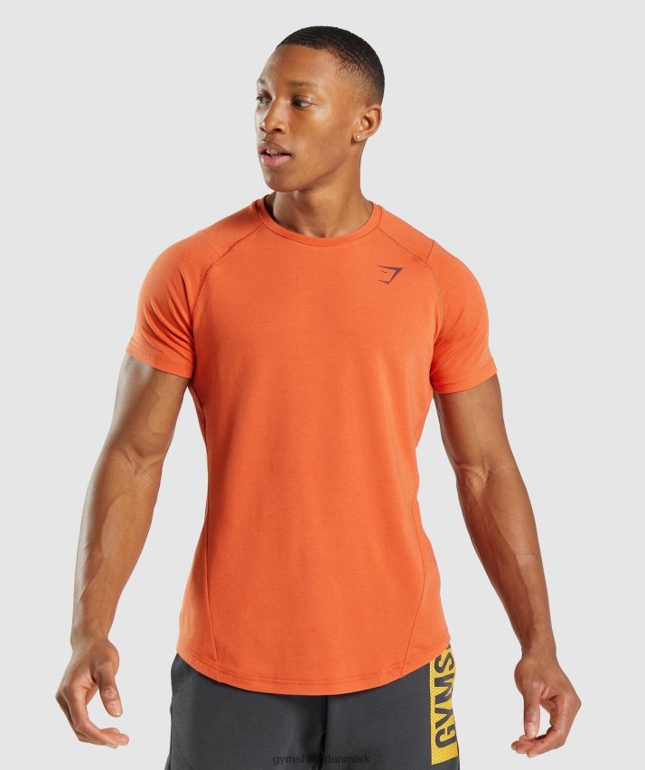 Mænd Gymshark fed t-shirt N4ZDDN695 ler orange