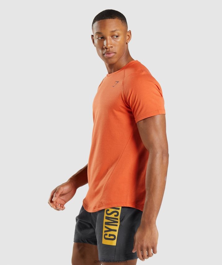 Mænd Gymshark fed t-shirt N4ZDDN695 ler orange