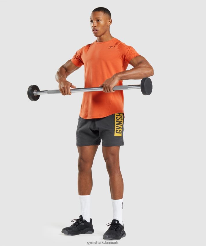 Mænd Gymshark fed t-shirt N4ZDDN695 ler orange