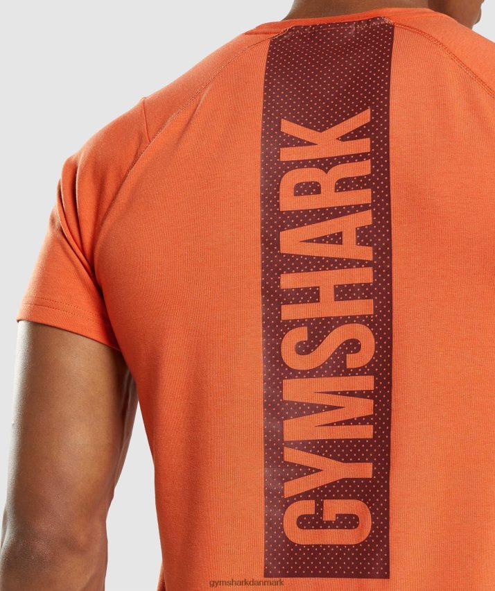 Mænd Gymshark fed t-shirt N4ZDDN695 ler orange