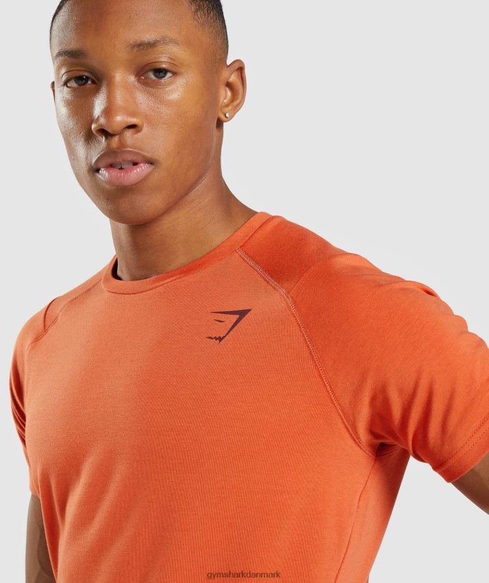 Mænd Gymshark fed t-shirt N4ZDDN695 ler orange