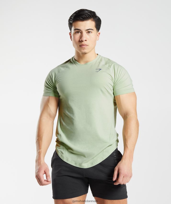 Mænd Gymshark fed t-shirt N4ZDDN729 flora grøn