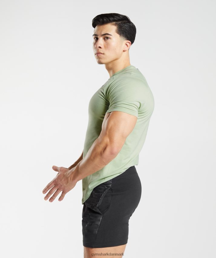 Mænd Gymshark fed t-shirt N4ZDDN729 flora grøn