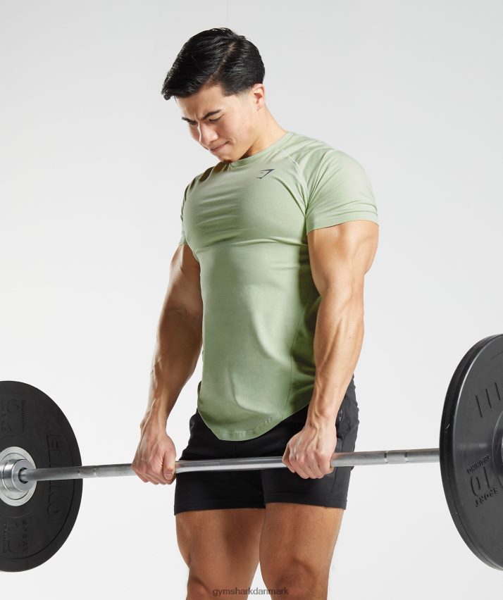 Mænd Gymshark fed t-shirt N4ZDDN729 flora grøn