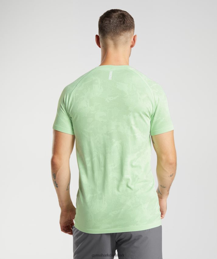 Mænd Gymshark geo sømløs t-shirt N4ZDDN609 aloe grøn/te grøn