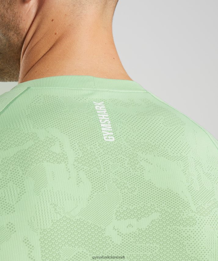 Mænd Gymshark geo sømløs t-shirt N4ZDDN609 aloe grøn/te grøn