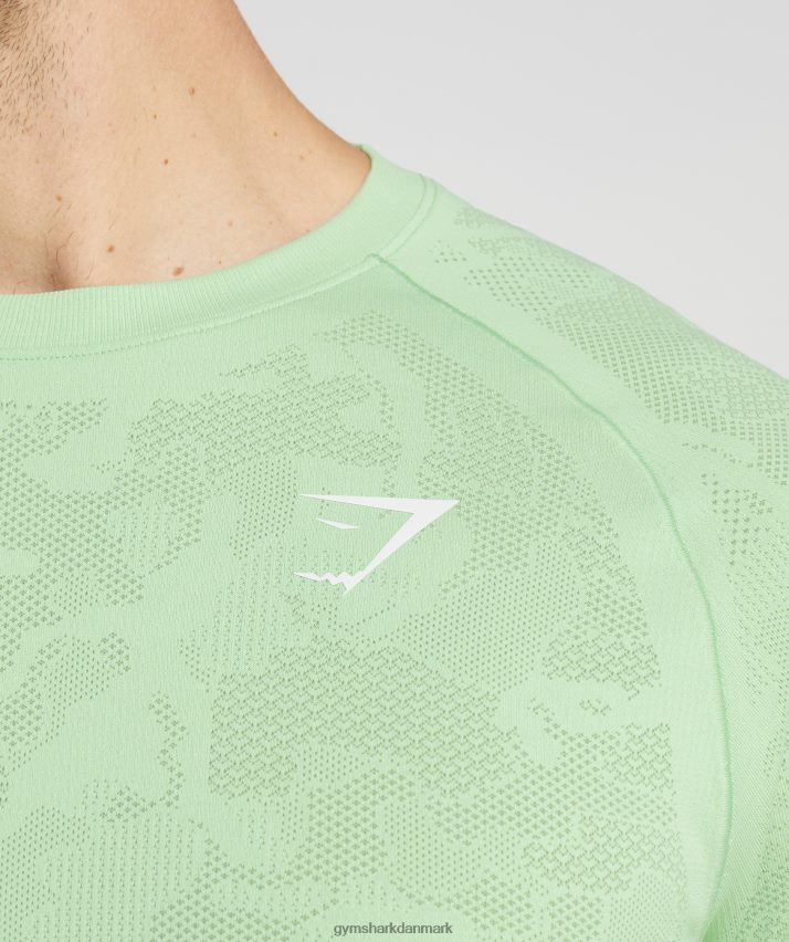 Mænd Gymshark geo sømløs t-shirt N4ZDDN609 aloe grøn/te grøn