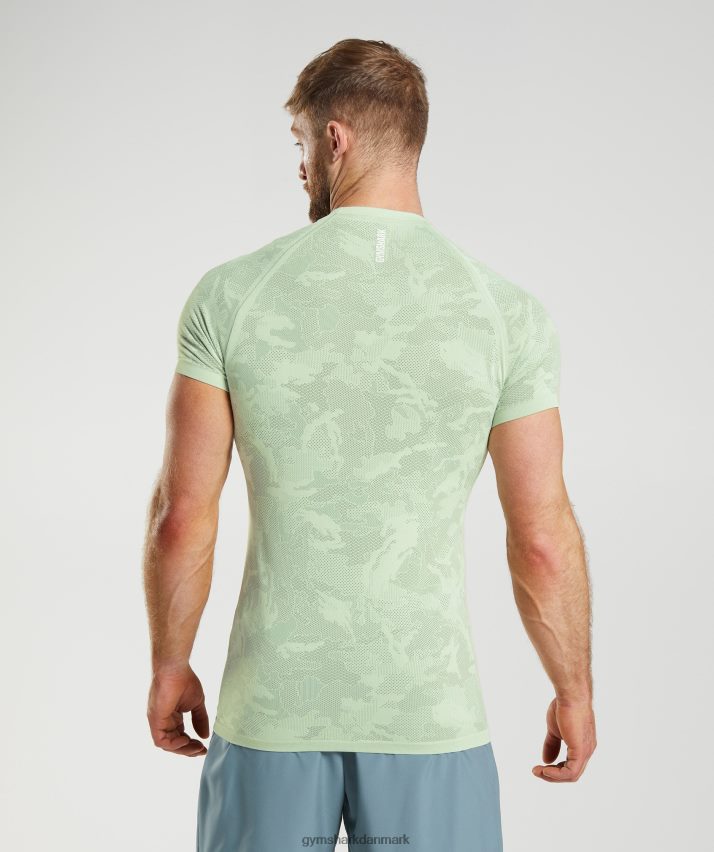 Mænd Gymshark geo sømløs t-shirt N4ZDDN657 floragrøn/pilegrøn