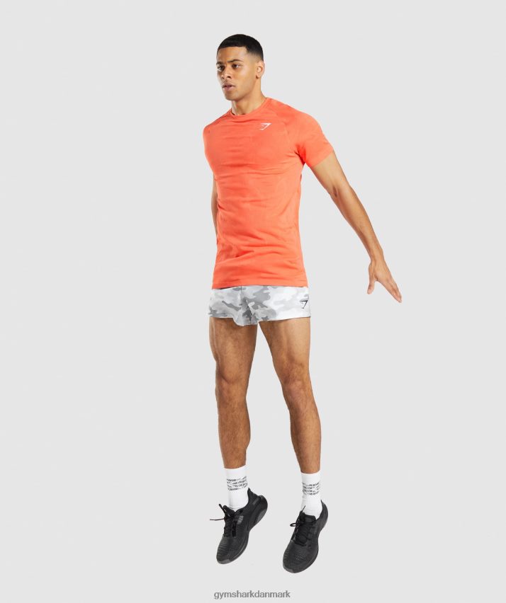 Mænd Gymshark geo sømløs t-shirt N4ZDDN668 papaya appelsin/krydret appelsin