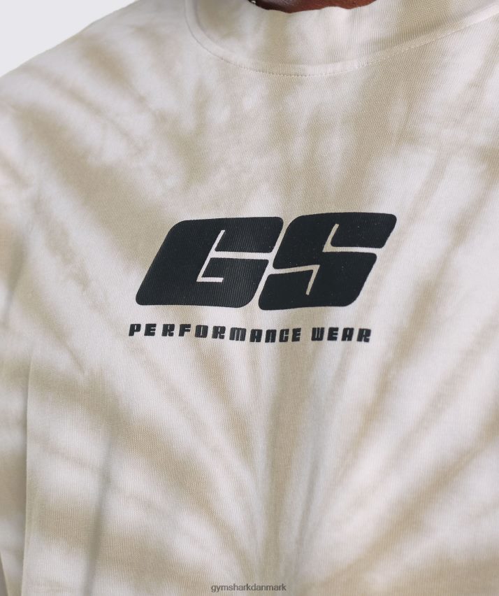Mænd Gymshark hviledag langærmet t-shirt N4ZDDN570 hvid/svampebrun/spiral optisk vask