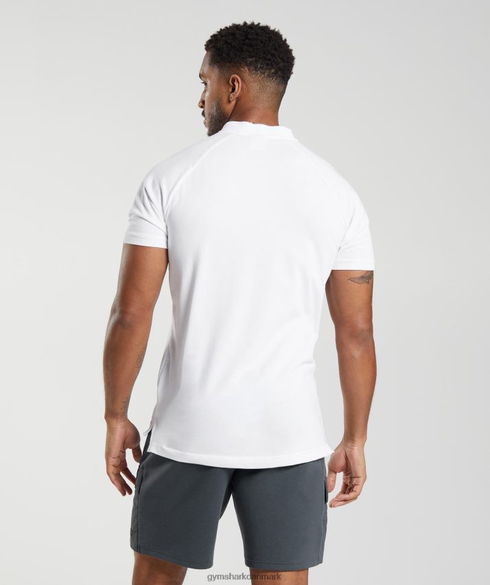 Mænd Gymshark hviledag pendler poloshirt N4ZDDN590 hvid