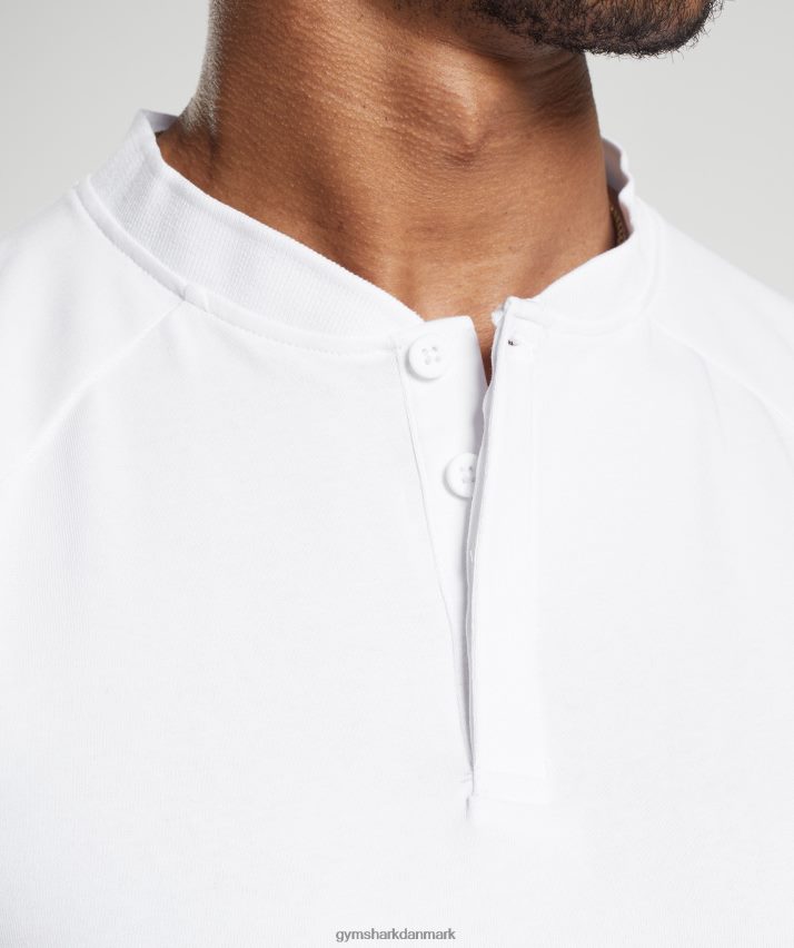 Mænd Gymshark hviledag pendler poloshirt N4ZDDN590 hvid
