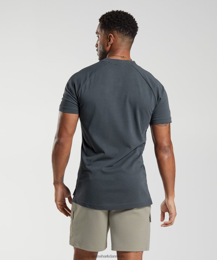 Mænd Gymshark hviledag pendler poloshirt N4ZDDN768 kosmisk grå