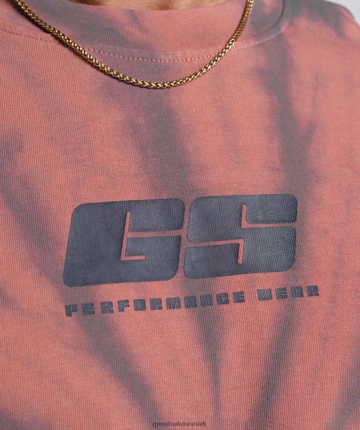 Mænd Gymshark hviledag t-shirt N4ZDDN775 terracotta pink/støvet rødbrun/spiral optisk vask