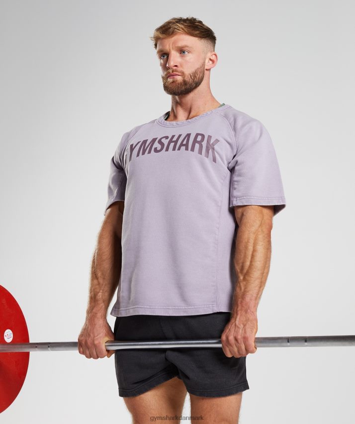 Mænd Gymshark kraftvasket kludetop N4ZDDN723 skraveret lilla