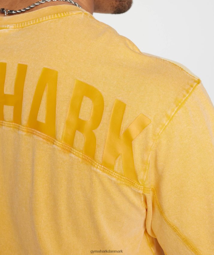 Mænd Gymshark kraftvasket t-shirt N4ZDDN694 solrig gul