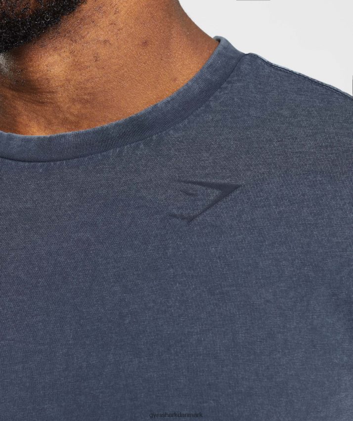 Mænd Gymshark kraftvasket t-shirt N4ZDDN713 aften blå