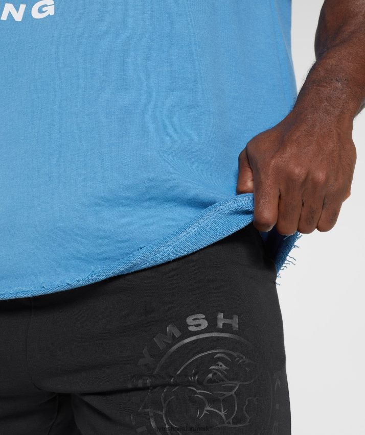 Mænd Gymshark ældre kludetop N4ZDDN703 kystblå