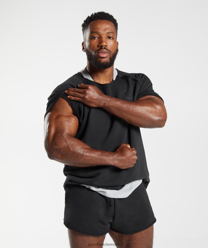 Mænd Gymshark ældre kludetop N4ZDDN708 sort