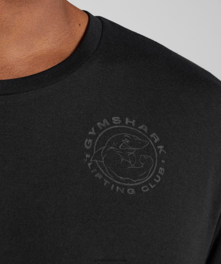Mænd Gymshark ældre langærmet t-shirt N4ZDDN600 sort