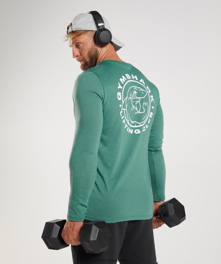 Mænd Gymshark ældre langærmet t-shirt N4ZDDN643 hoya grøn
